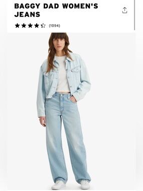 Levi's Baggy Dad jeans Light Blue High-Rise Wide-Leg Jeans